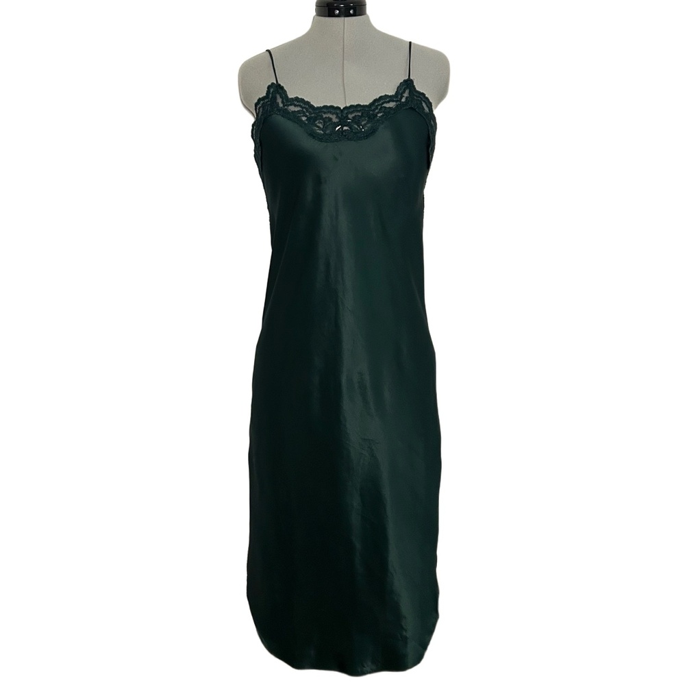 Vintage Inner Most Dark Green Slip Dress Size S